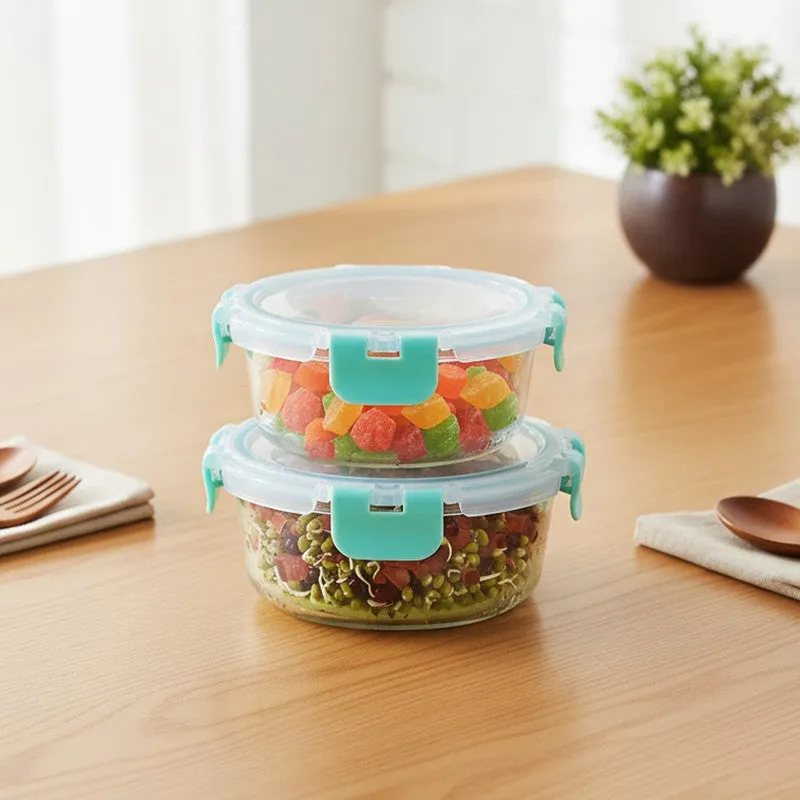 Gobzo Leak Proof Glass Lunch Box - Set Of Two media 3