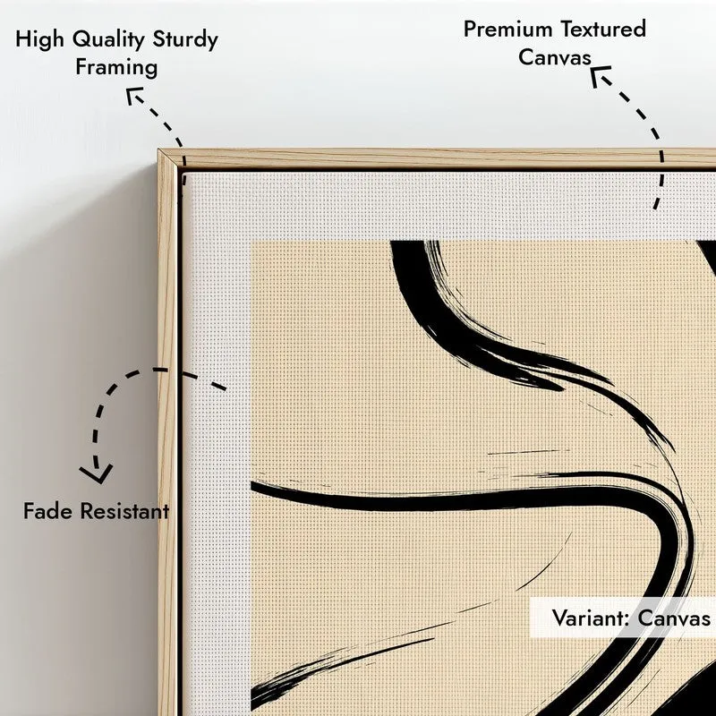 Fluid Balance Canvas Wall Painting With Brown Frame media 7