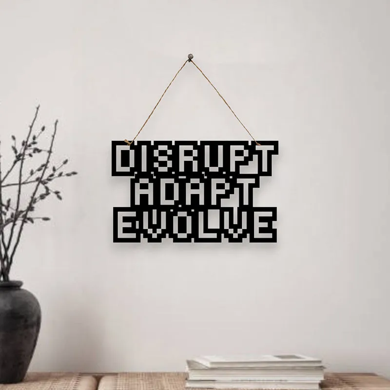 Disrupt,Adapt,Evolve Mild Steel Wall Accent media 1
