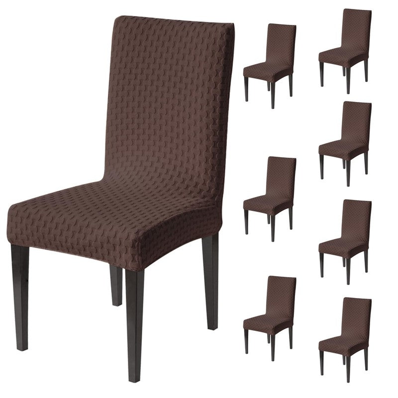 Nexo Neat Fit Chair Cover (Brown) - Set Of Eight media 3