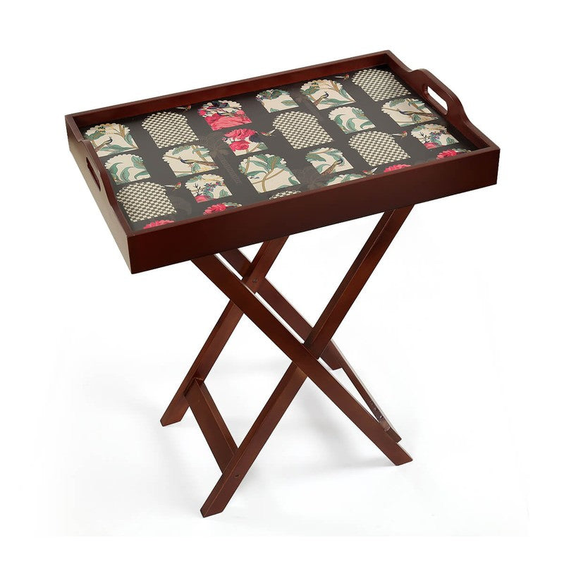 India Circus Windows Multicolor Rectangle Teakwood Side & Bedside Table media 4