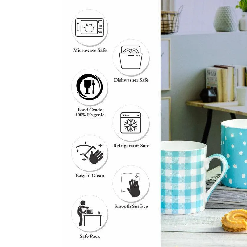 Cross Bone China Coffee Mug (360 mL Each) - Set of Two - 4