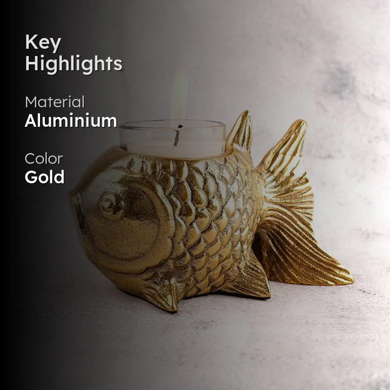 Goldfish Glam Telight Candle Holder media 2