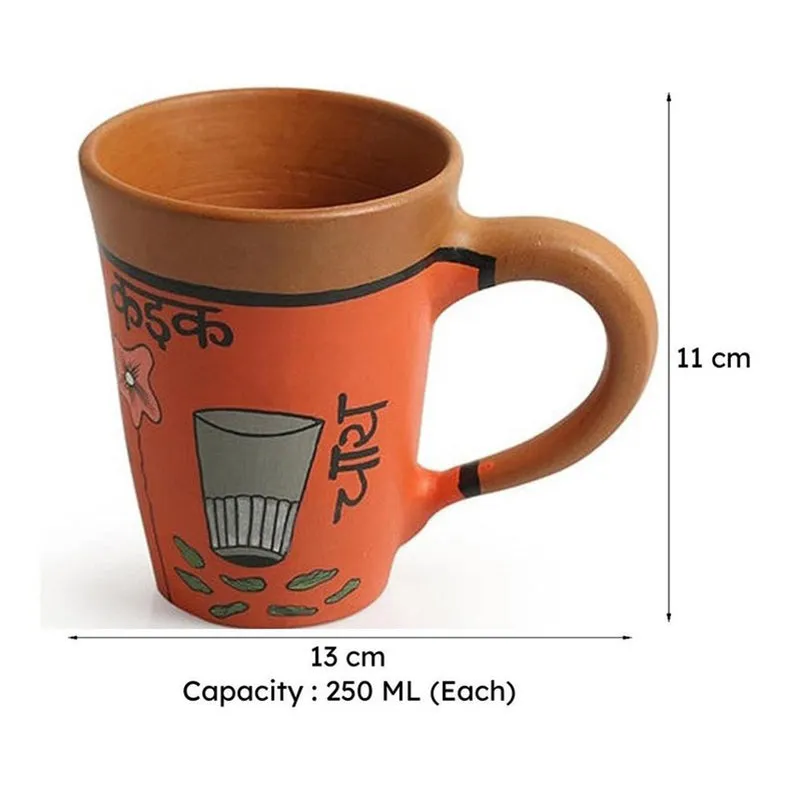 Bhoomi Terracotta Tea Cup (250 mL Each) - Set of Two media 9
