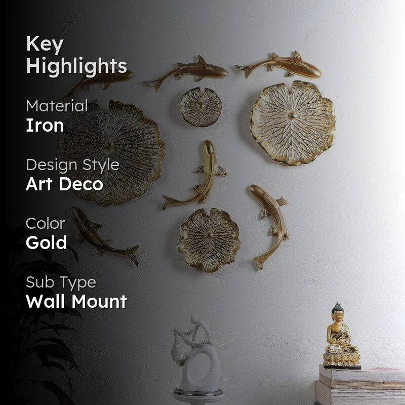 Aqua Dance Iron Wall Accent - Ten Piece Set media 2