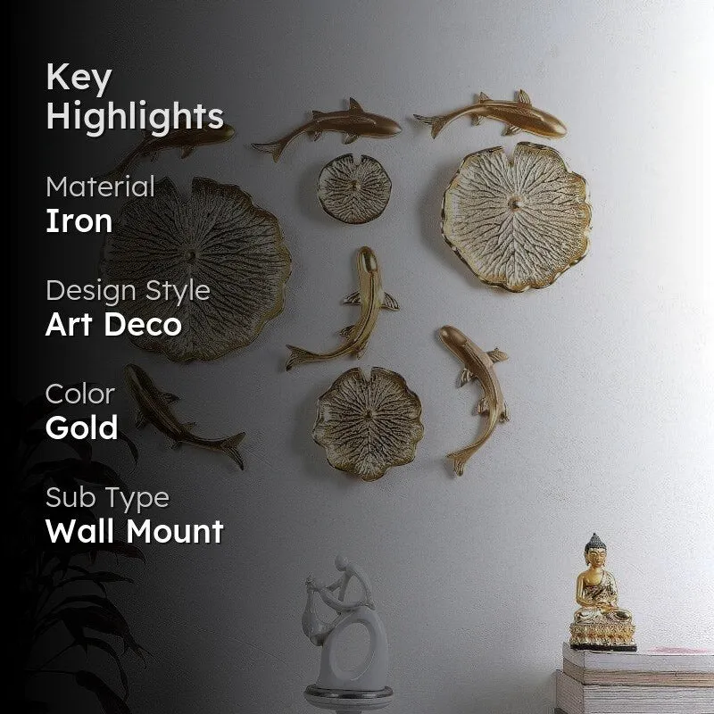 Aqua Dance Iron Wall Accent - Ten Piece Set - 2