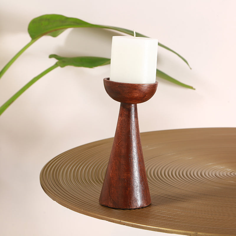 Aurora Wood Candle Holder