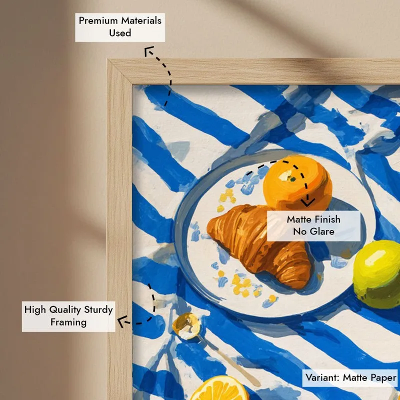 Picnic Palette Canvas Wall Painting - Brown Frame media 7