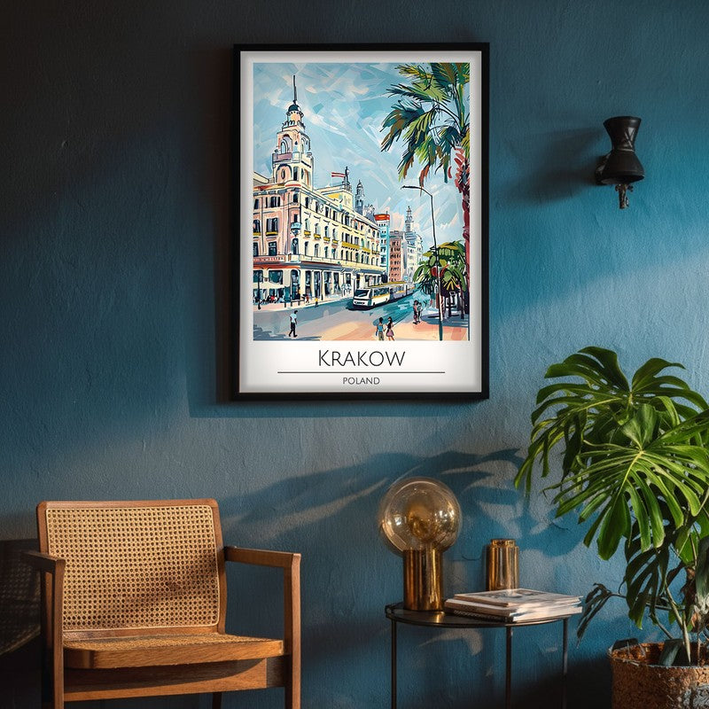 Vintage Krakow Framed Canvas Wall Painting media 4