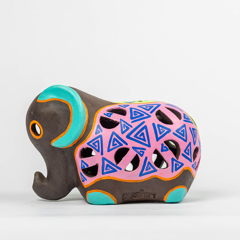 Emberphant Terracotta Tea Light Holder - Yellow media 3