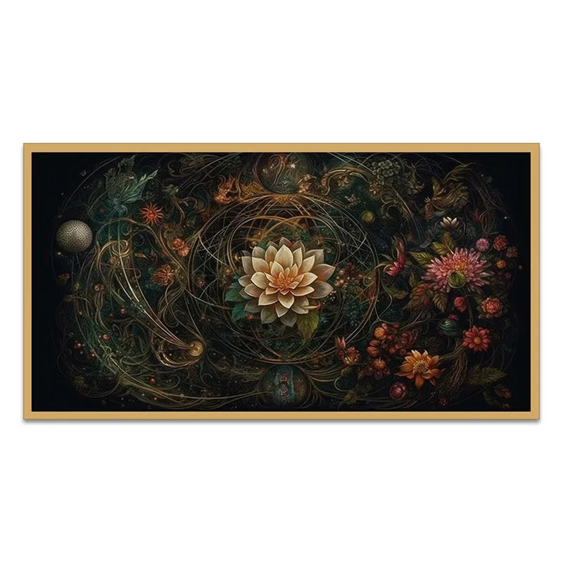 Druva Floral Wall Painting With Frame media 5