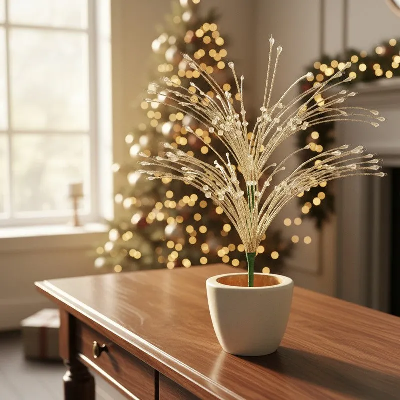 Sparkle Fountain Stem Christmas Ornamnets media 1