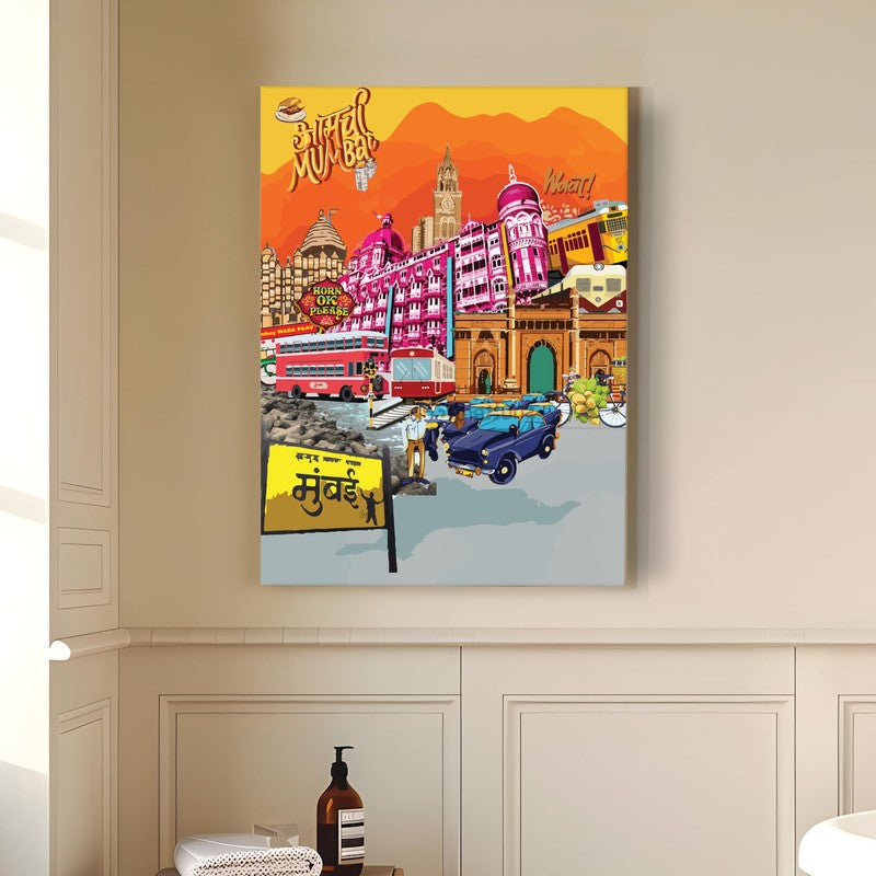 Mumbai Abstra Canvas Wall Art media 4