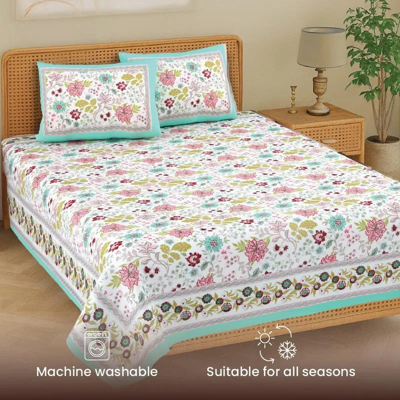 Urban Space Sattva Bloom Cotton Bedsheet - 200 TC media 5
