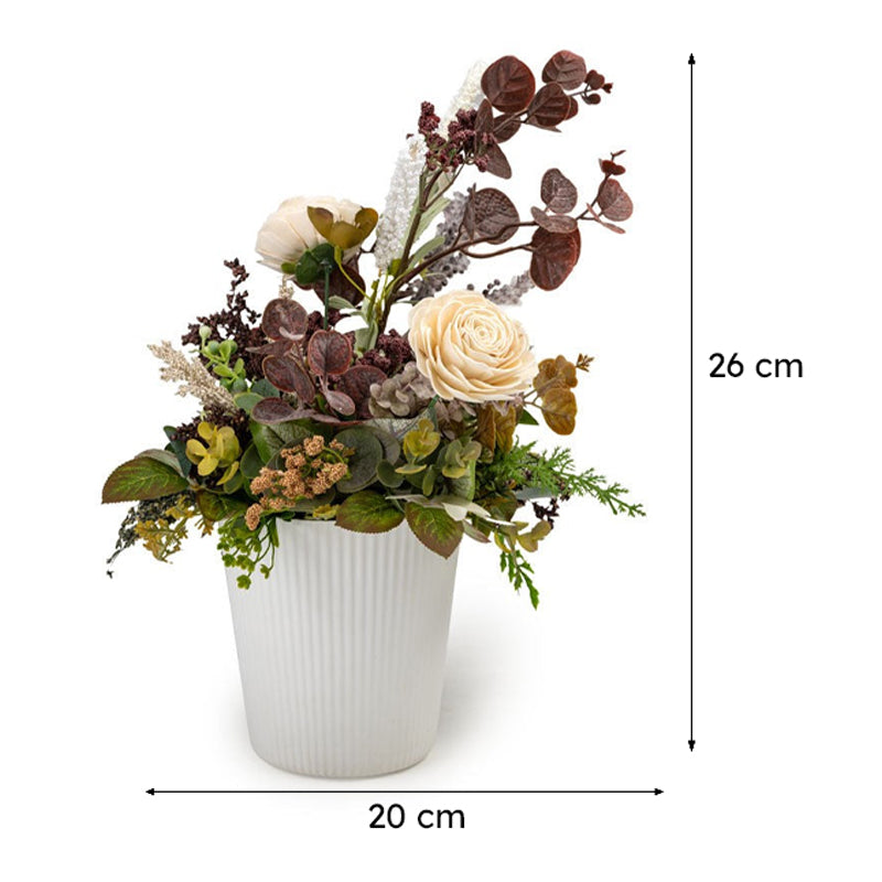 Autumn Fairy Solawood Floral Bunch With Pot image 7