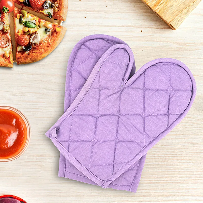 Swayam Garde Kitchen Gloves (Lavender) - Set Of Two media 1