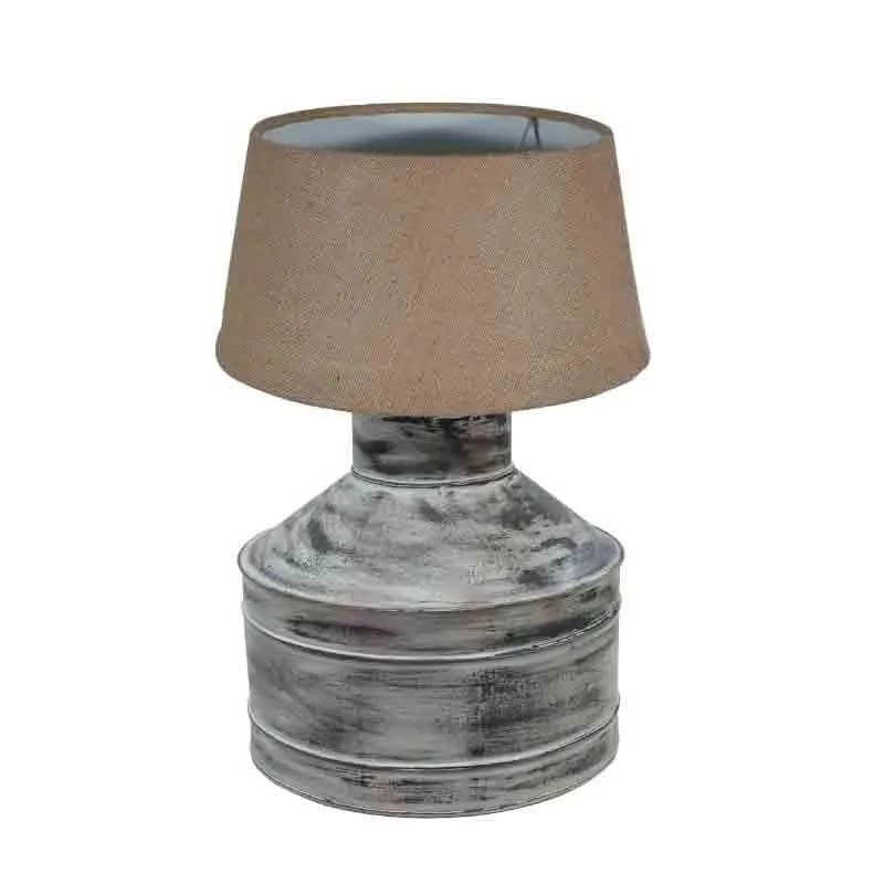 Cannister Fabric Table Lamp - Brown,Grey media 5