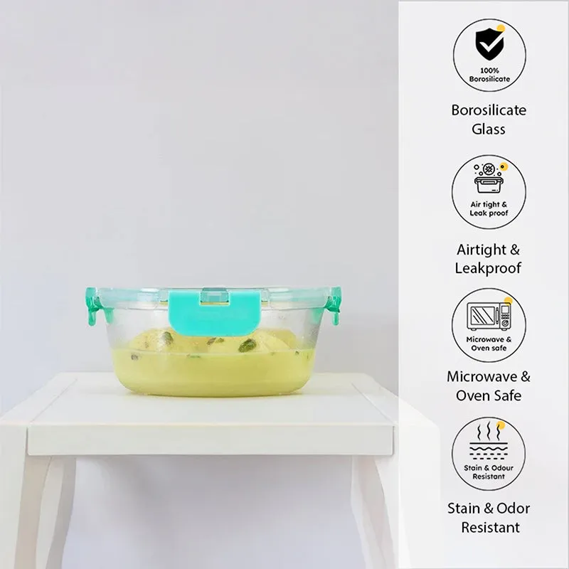 Crusade Round Glass Container - 635 ML media 1