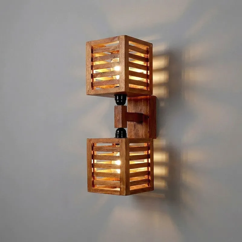 ParallelNest Wooden Wall Lamp - Brown media 6
