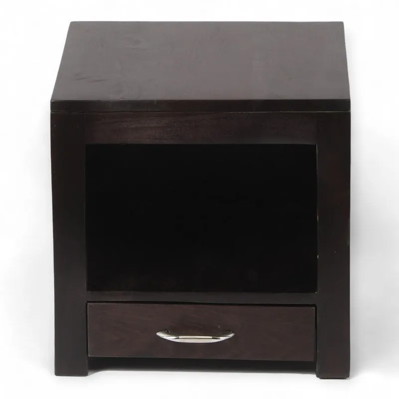 Sverix Sheesham Wooden Side & Bedside Table - Black media 3