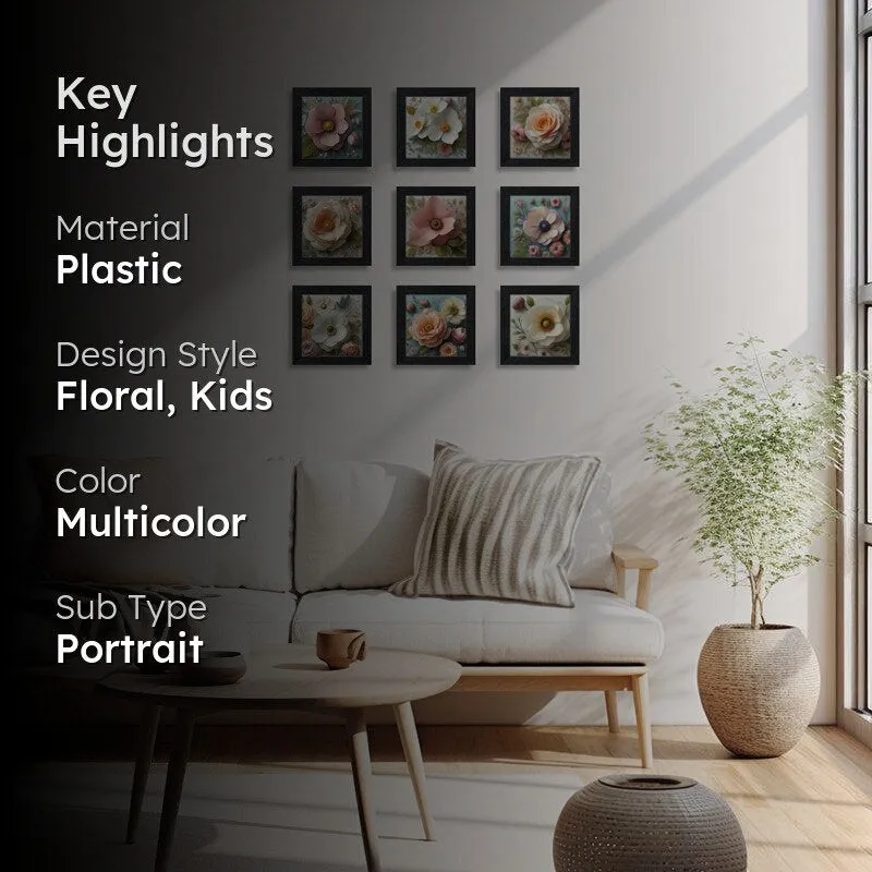 Bloomery Floral Wall Art - Set Of Nine media 2