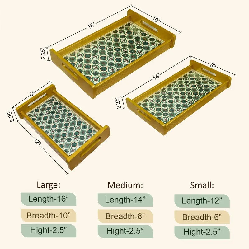 Zentha Wooden Serving Tray - Set Of Three media 9