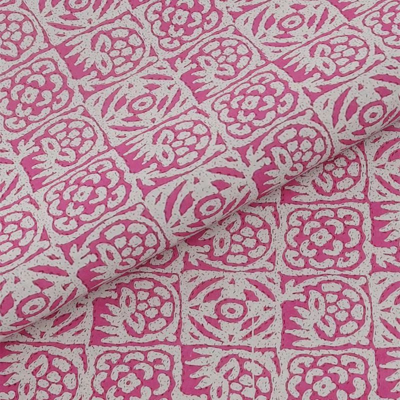 Gulshan Printed Cotton Bedsheet (Pink) - 240 TC media 5
