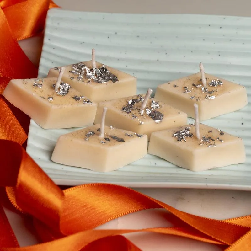 Kaju Katli Jasmine Scented Candle - Set Of Six media 4