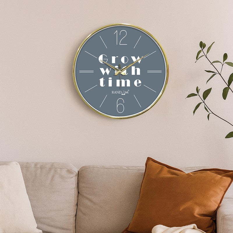 Grow With Time Round Analog Wall Clock - Grey