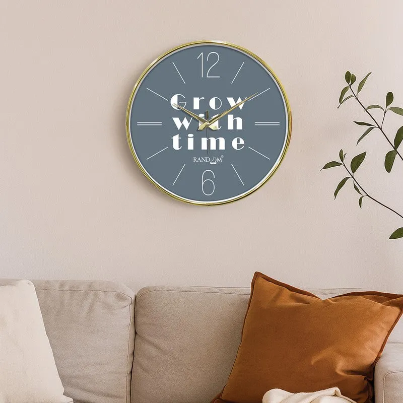 Grow With Time Round Analog Wall Clock - Grey media 1
