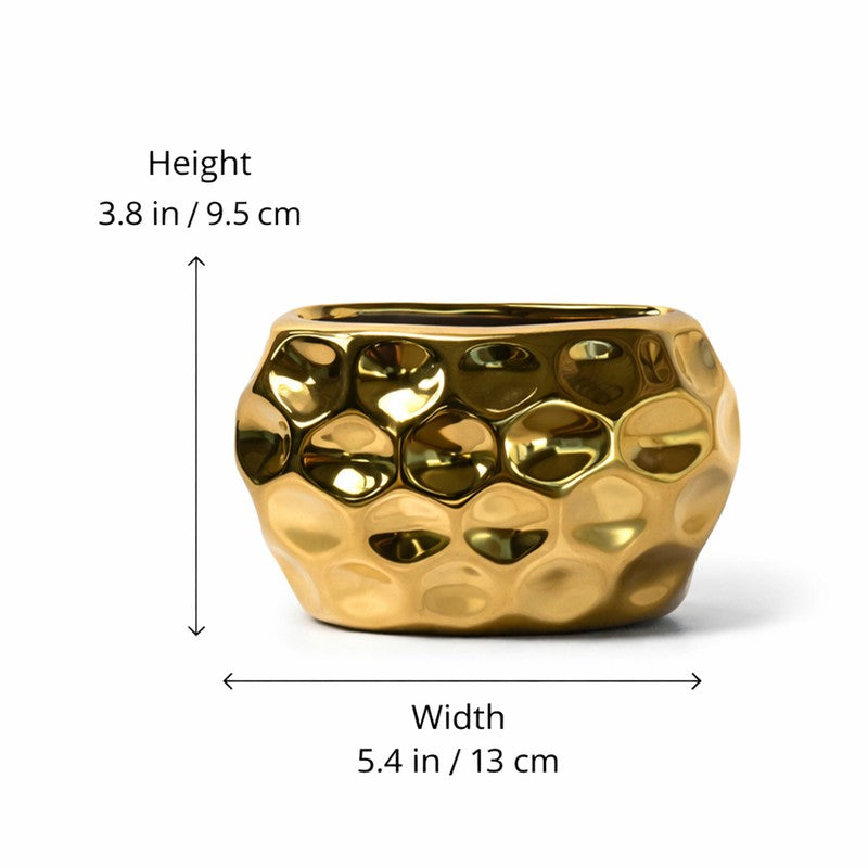 Pureva Ceramic Vase - Gold media 9