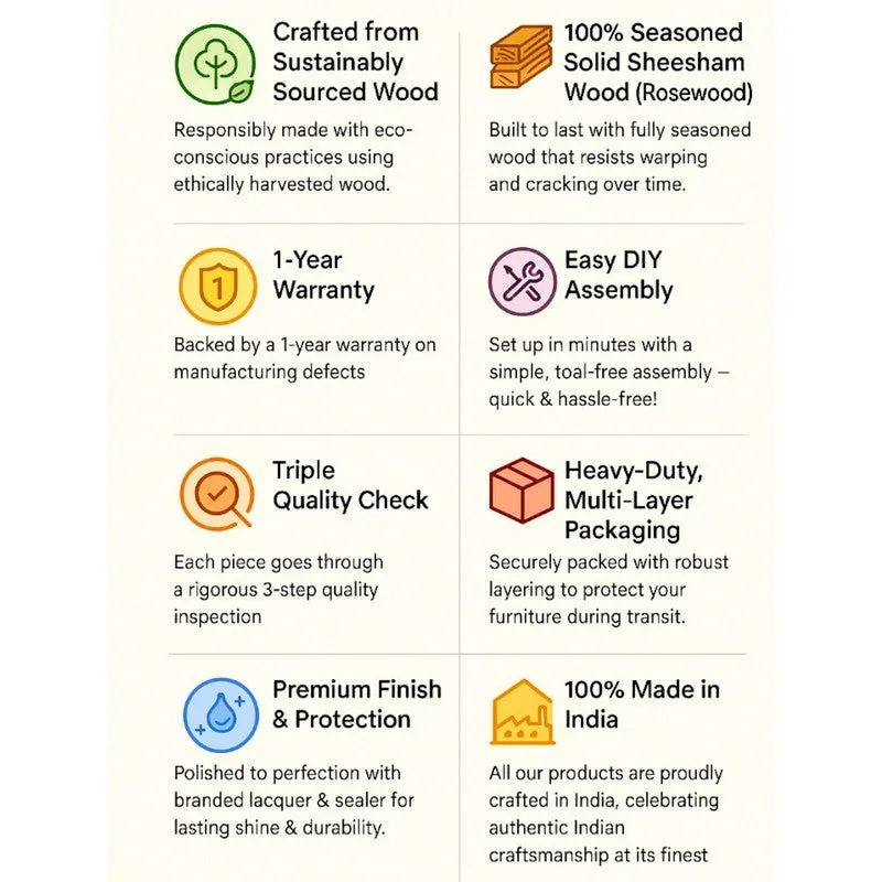 Oervon Sheesham Wooden Center Table - Black media 9