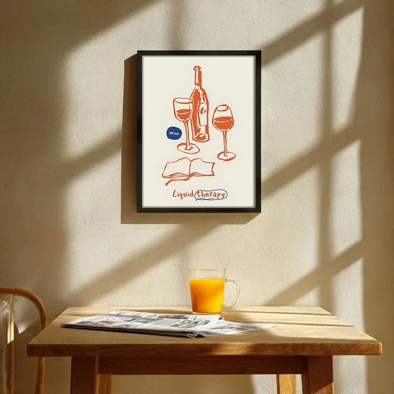 Scarlet Sangria Archival Canvas Wall Art - Black media 1