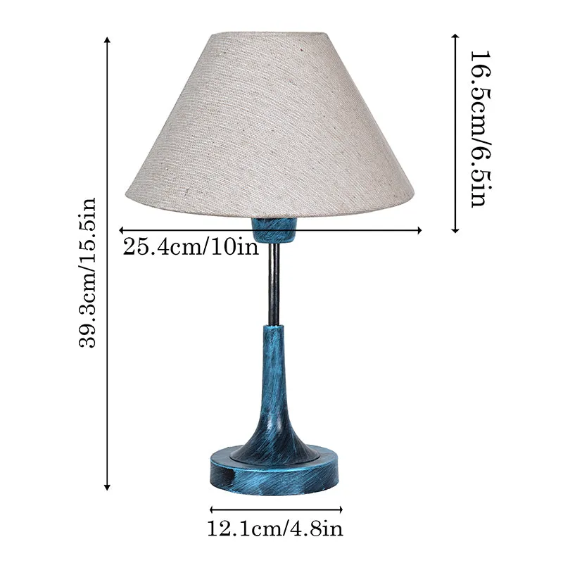 Arialla Bleu Metal Table Lamp - Grey,Blue media 5
