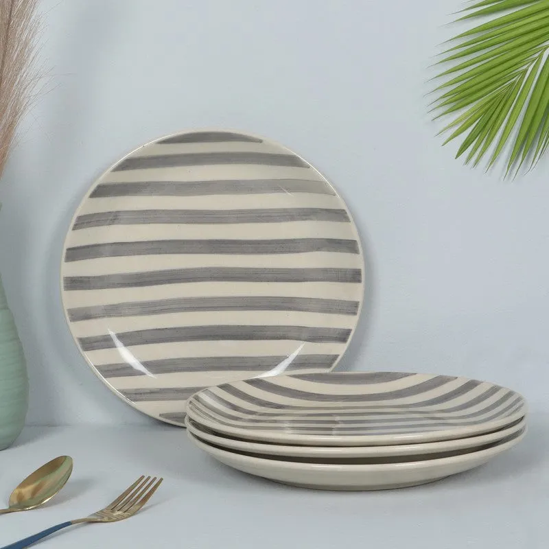 Elarion Dinner Plate (Grey,White) - Set Of Four media 1