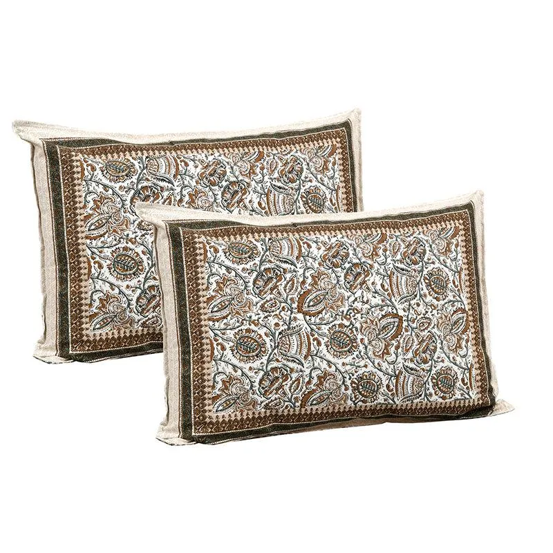 Panja Ethnic Cotton Bedsheet (Grey) - 180 TC media 4