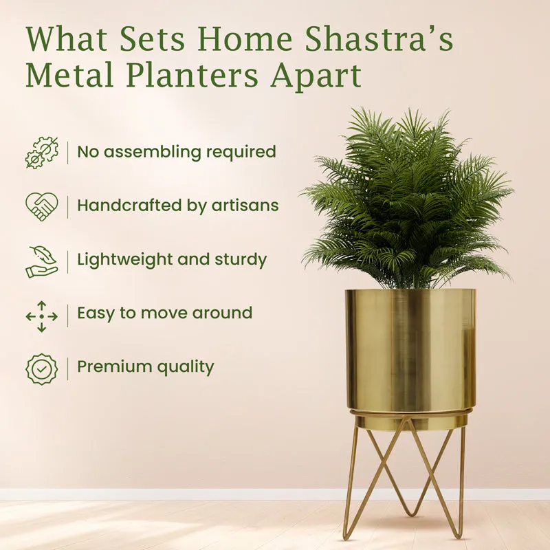 Root Rise Elle Gold Planter With Stand media 2