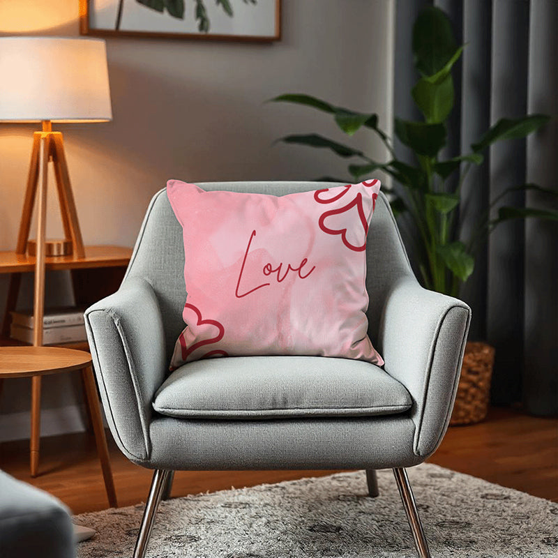Ros "Love" Printed Velvet Cushion Cover - Set Of Five media 6