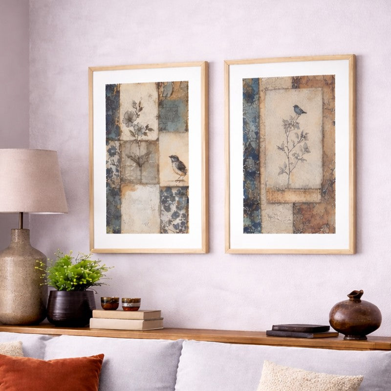 Muted Nature Wall Art With Frame - Set Of Two media 3