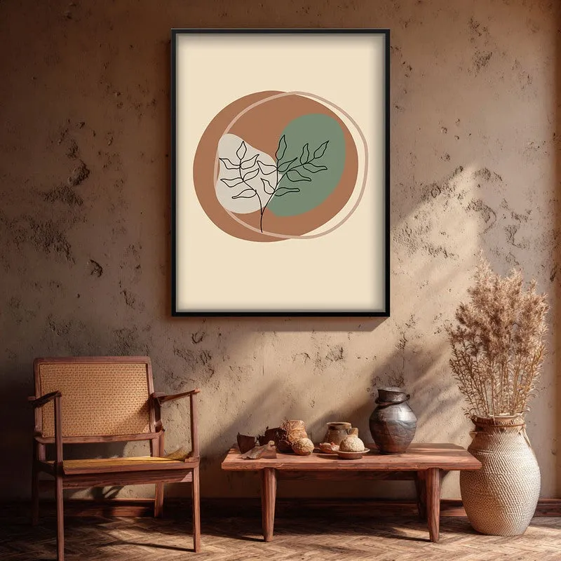 Woven Flora Canvas Wall Painting With Black Frame media 3
