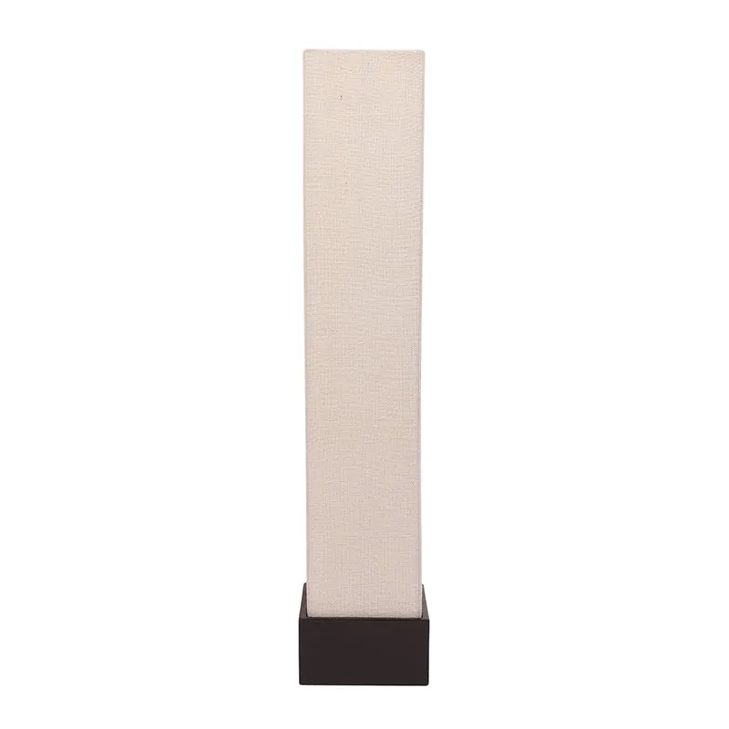 Axiya Wooden Tower Floor Lamp With Jute Shade - White media 4