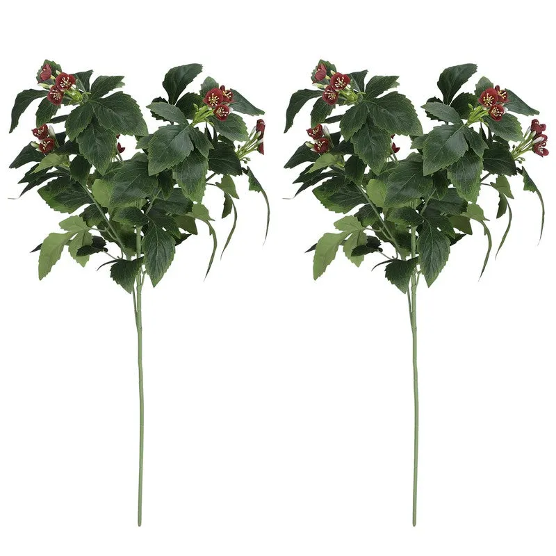 Artificial Bougainvillea Sticks (Red) - Set Of Two media 5