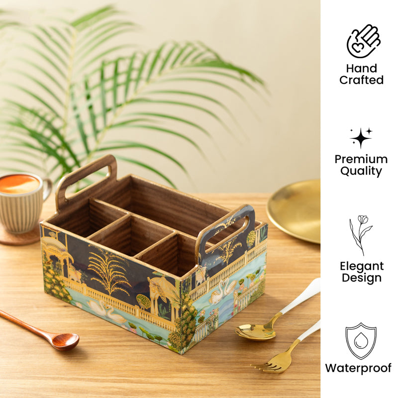 Rajhans Wooden Cutlry Stand media 5