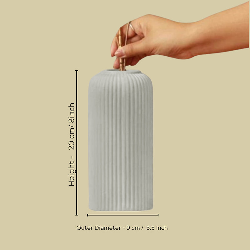 Harmona Ceramic Vase - White media 7