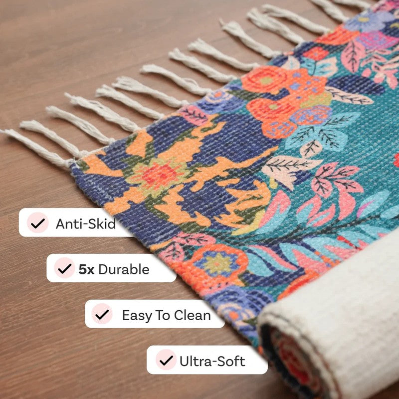 Heritage Floral Cotton Runner Rug media 8