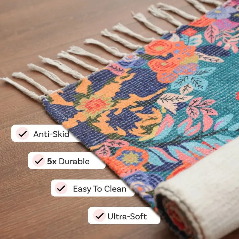 Heritage Floral Cotton Runner Rug media 8