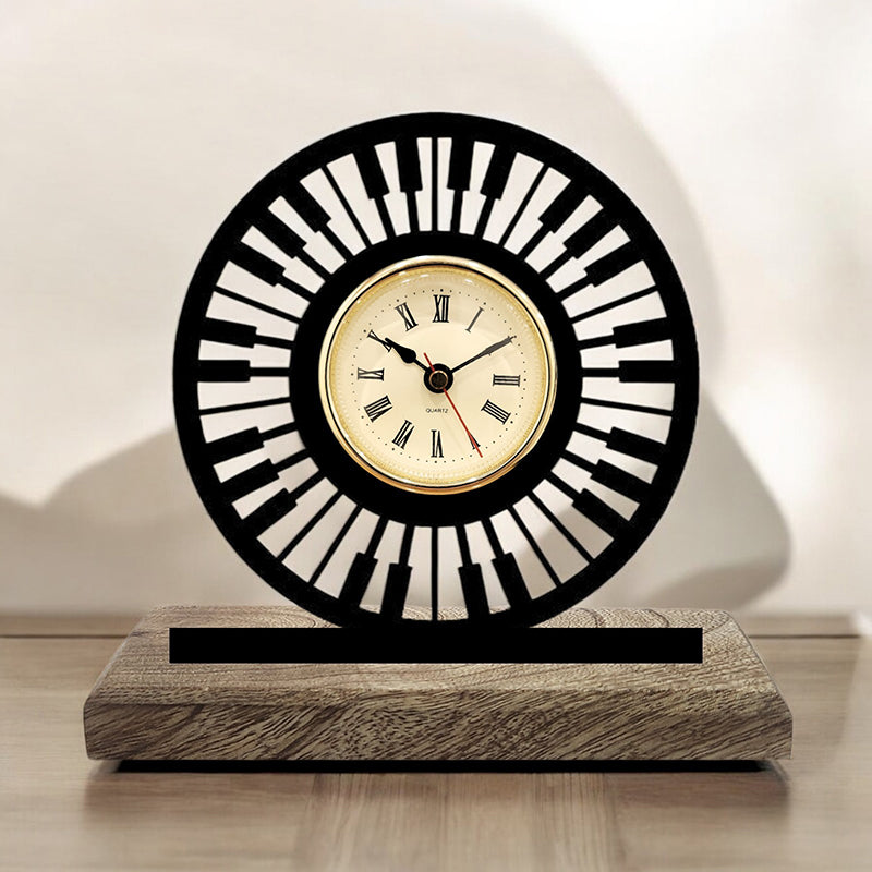 Piano Cycle Analog Table Clock