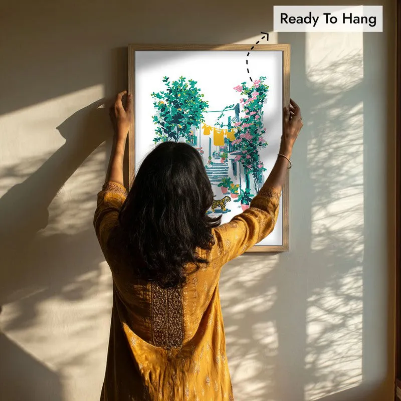 Outdoor Living Canvas Wall Painting - Brown Frame media 8