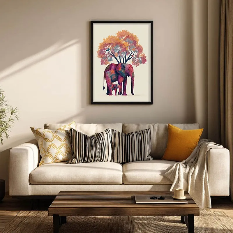 Gajra Canvas Wall Painting With Black Frame media 4