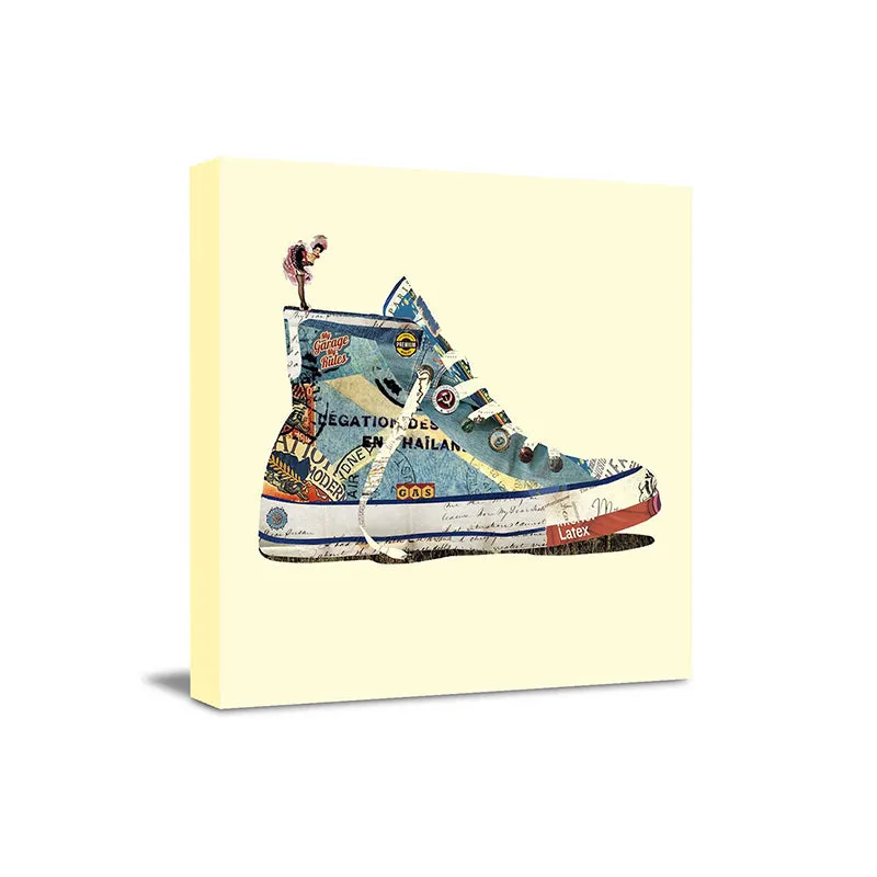 Shoe Run Canvas Wall Painting media 4
